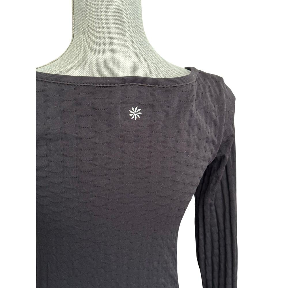 Athleta Black Long Sleeve Stretchy Tunic Top Style# 591297 Women's Size M - Picture 6 of 8